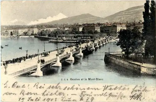 Geneve et le Mont Blanc -162482