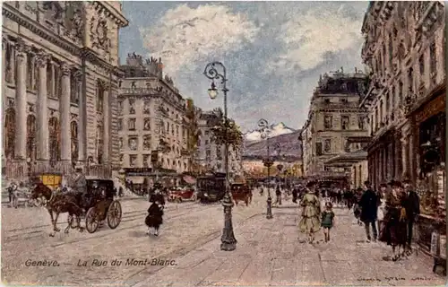 Geneve - La Rue du Mont blanc -162568