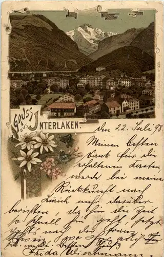 Gruss aus Interlaken - Litho -159176