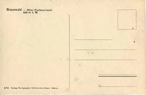 Braunwald - Hotel Niederschlacht -161238