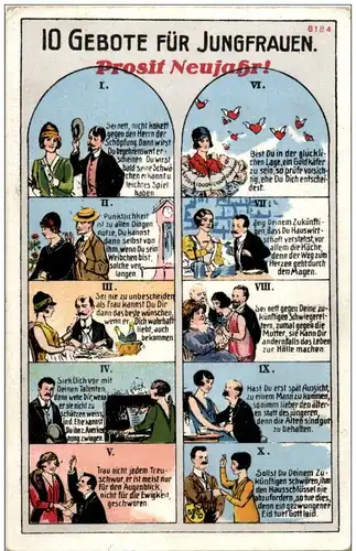 Humor - 10 Gebote für Jungfrauen -121722