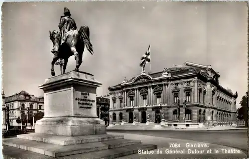 Geneve - Statue du General Dufour -162650