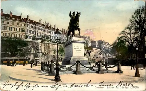 Geneve - Statue du General Dufour -162764