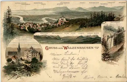 Gruss aus Walzenhausen - Litho -160194