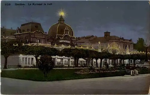 Geneve - Le Kursaal la nuit -162554