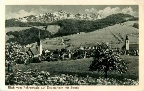 blick vom Föhrenwald auf Degersheim mit Säntis -163592