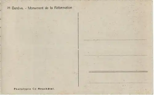 Geneve - Monument de la Reformation -162686