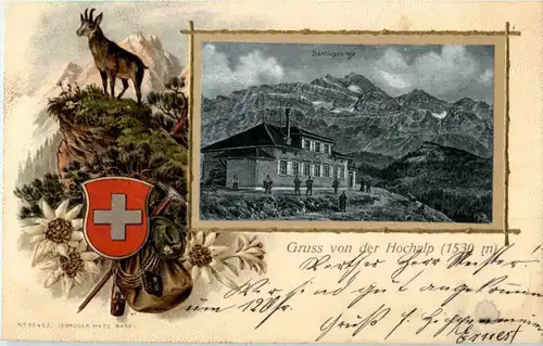 Gruss von der Hochalp - Litho -163864