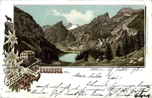 Gruss vom Seealpsee - Litho -163686