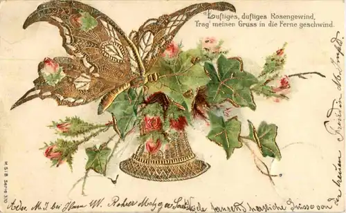 Schmetterling - Prägekarte -164192