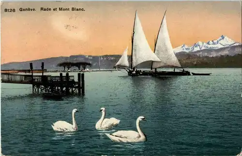 Geneve - Rade et Mont Blanc -162962