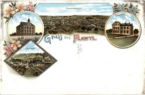 Gruss aus Flawil - Litho -163436