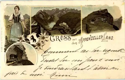 Gruss aus dem Appenzeller Land - Litho -163804