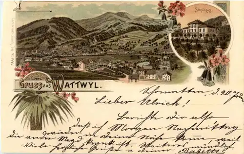 Gruss aus Wattwil - Litho -163156