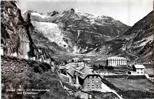 Gletsch mit Rhonegletscher -164926