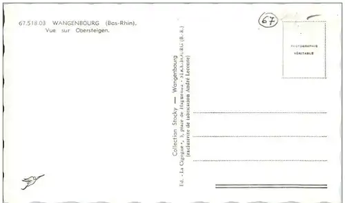 Wangenbourg - Vue sur Obersteigen -124238