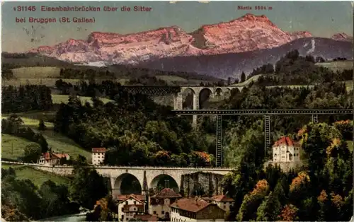 Bruggen - Eisenbahnbrücke über die Sitter -165266