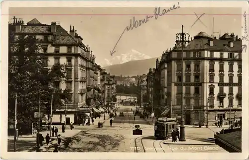 Geneve - Rue deu Mont Blanc mit Tram -166120