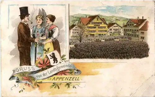 Gruss aus Appenzell Litho -164802