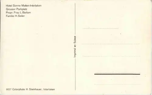 Matten - Interlaken - Hotel Sonne -165180