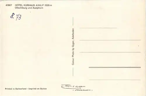 Axalp - Hotel Kurhaus -165184