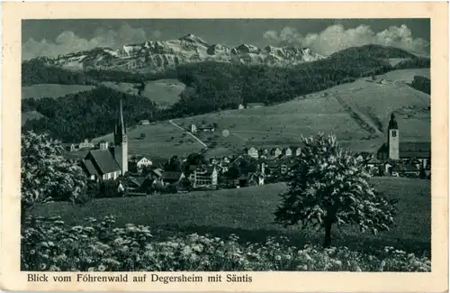 blick vom Föhrenwald auf Degersheim mit Säntis -163590