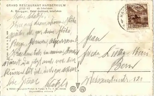 Restaurant Harderkulm ob Interlaken -166800