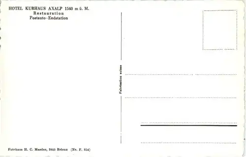 Axalp - Postauto Endstation -165294