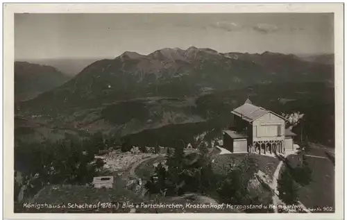 Königshaus und Schachen - Blick auf Partenkirchen -126694