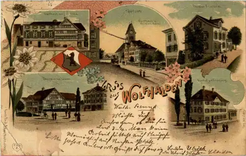 Gruss aus Wolfhalden - Litho -164656