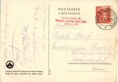 Postauto mit Sonderstempel -166198