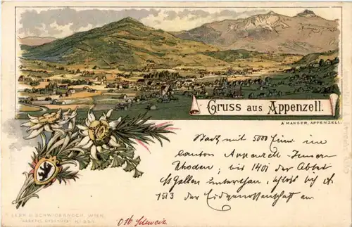 Gruss aus Appenzell - Litho -167922