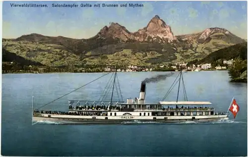 Salondampfer Gallia mit Brunnen und Mythen -167420