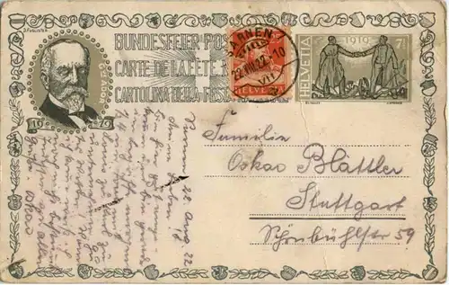 Bundesfeier Postkarte 1919 -167454
