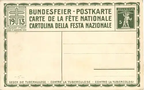 Bundesfeier Postkarte 1913 -167450