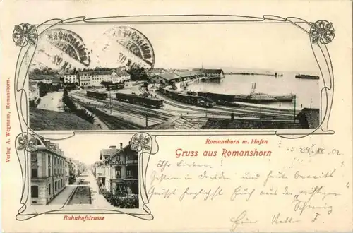 Gruss aus Romanshorn - Bahnhofstrasse -167938