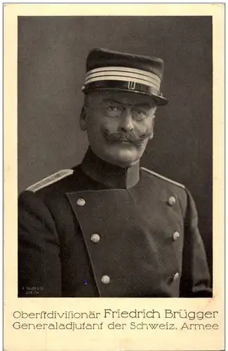 Oberstdiuvisionär Friedrich Brügger- Schweizer Armee -129002