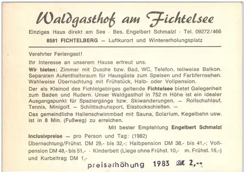 Fichtelberg - Waldgasthof am Fichtelsee -129066