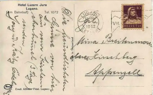 Lugano - Hotel Luzern Jura -168184