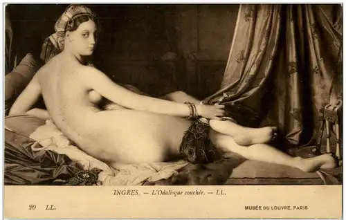 Ingres - L Odalisque couchee - Erotik Nackt -130054