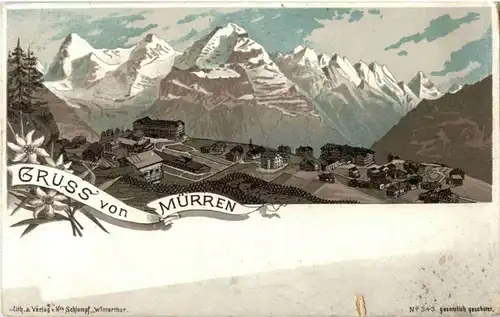 Gruss aus Mürren - Litho -170874