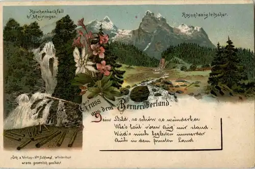 Gruss aus dem Berneroberland - Litho -170914