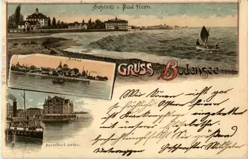 Gruss vom Bodensee - Bad Horn - Arbon - Rorschach Litho -169376