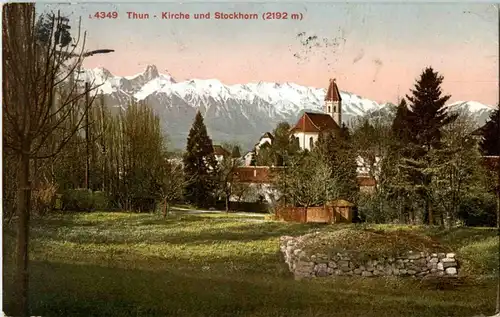 Thun - Kirche und Stockhorn -170266