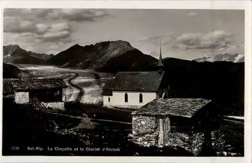 Bel-Alp - La chapelle et le Glacier d Aletsch -168696