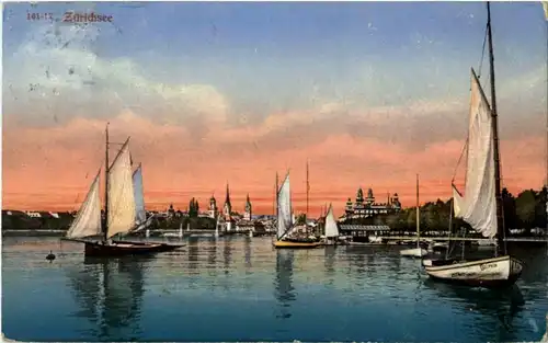 Zürichsee mit Segelbooten -171478