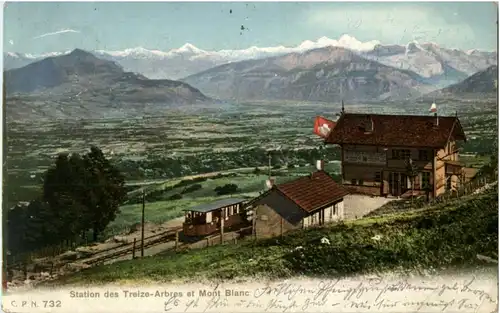 Station des Treize Arbres et Mont Blanc -172352