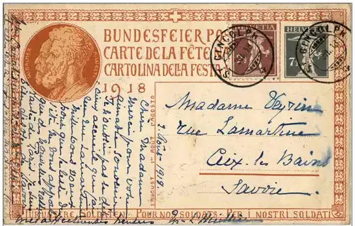 Bundesfeier Postkarte 1918 -132098