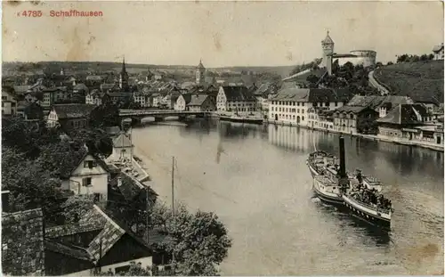Schaffhausen mit Dampfer -171480