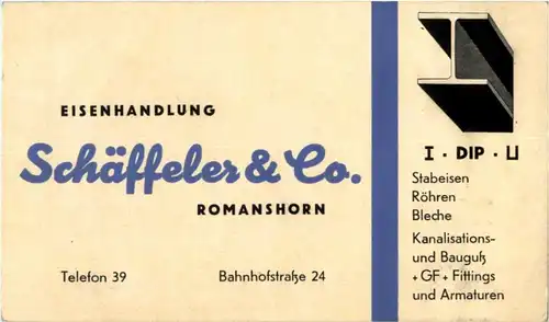 Romanshorn - Eisenhandlung Schäffleler -171636